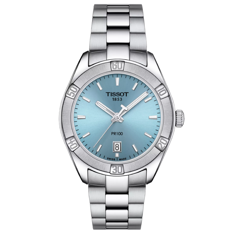 TISSOT PRX Women’s Quartz Swiss Made Silver Stainless Steel Ice Blue Dial 36mm Watch T101.910.11.351.00