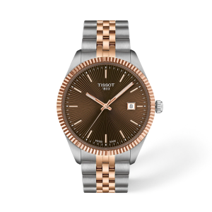 TISSOT Men’s Quartz Swiss Made Two-Tone Stainless Steel Brown Dial 40mm Watch T156.410.22.291.01