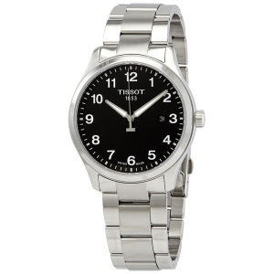 TISSOT Men’s Quartz Swiss Made Silver Stainless Steel Black Dial 42mm Watch T116.410.11.057.00