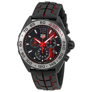 Tag Heuer Formula 1 Chronograph Men’s Swiss Made Black Silicone Strap Black Dial 43mm Watch CAZ1019.FT8027