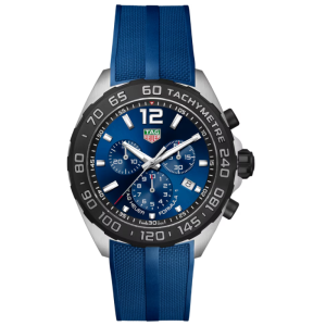 Tag Heuer Formula 1 Chronograph Men’s Swiss Made Blue Silicone Strap Blue Dial 43mm Watch CAZ101AV.FT8077