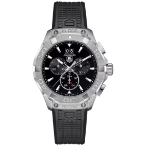 Tag Heuer Aquaracer Men’s Quartz Swiss Made Black Silicone Strap Black Dial 43mm Watch CAY1110.FT6041