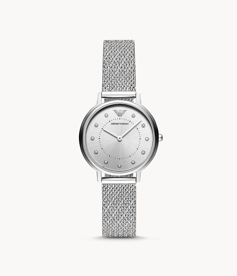 Emporio Armani Women’s Quartz Silver Stainless Steel Silver Dial 32mm Watch AR11128 (Shelf Leftover)