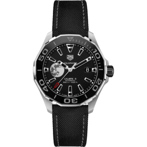 Tag Heuer Aquaracer Men’s Automatic Swiss Made Black Nylon Strap Black Dial 43mm Watch WAY201J.FC6370