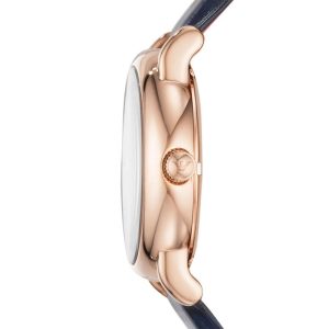 Alternative view of Emporio Armani Men’s Automatic Blue Leather Strap White Dial 43mm Watch AR60009 (Shelf Leftover)