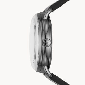 Alternative view of Emporio Armani Men’s Automatic Leather Strap Black Dial 43mm Watch AR60026 (Shelf Leftover)