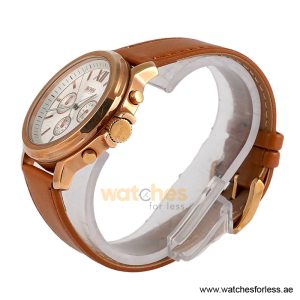 Alternative view of Hugo Boss Men’s Quartz Brown Leather Strap Silver Sunray Dial 42mm Watch 1502214/13 (Shelf Leftover)