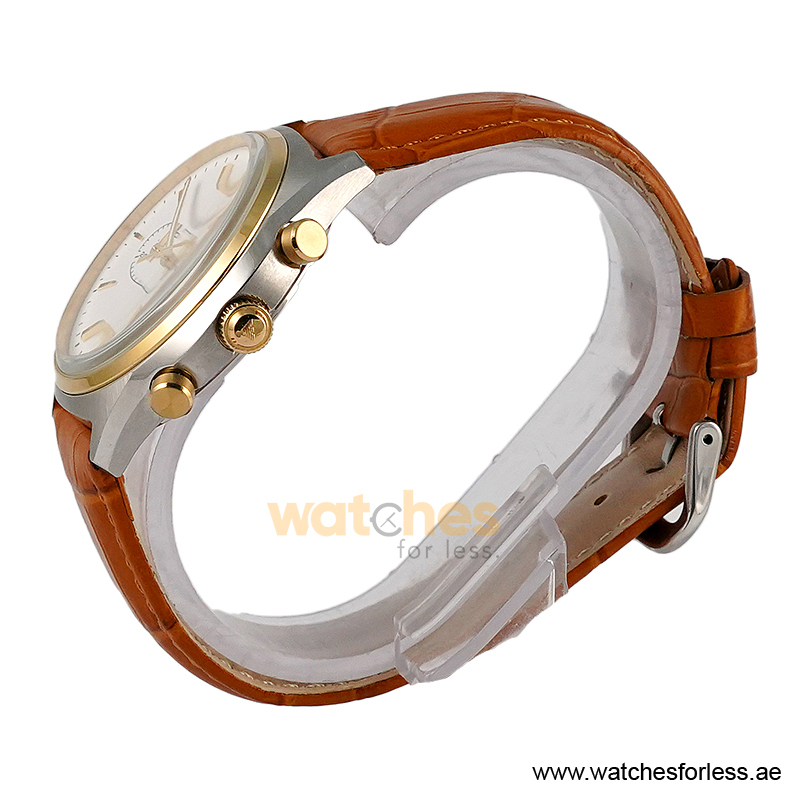 Emporio Armani Men’s Quartz Camel Brown Leather Strap White Dial 44mm Watch AR11033 (Shelf Leftover) - Image 2