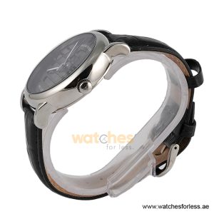 Alternative view of Emporio Armani Men’s Automatic Black Leather Strap Black Dial 43mm Watch AR60040 (Shelf Leftover)