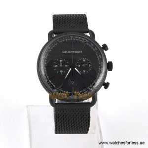 Emporio Armani Men’s Chronograph Quartz Stainless Steel Black Dial 43mm Watch AR11264 (Shelf Leftover)