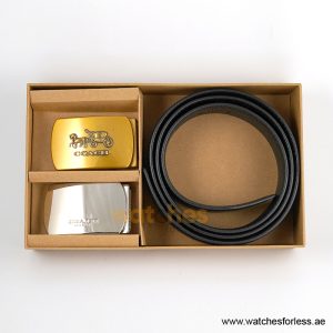 Coach Men’s Reversible Leather Belt with Buckle Gift Set CH-10002