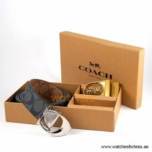 Alternative view of Coach Men’s Reversible Leather Belt with Buckle Gift Set CH-10003