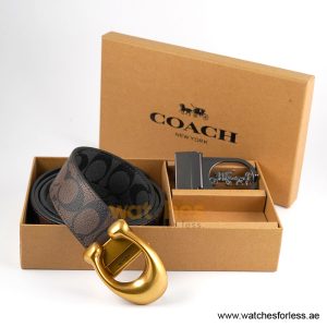 Alternative view of Coach Men’s Reversible Leather Belt with Buckle Gift Set CH-10004