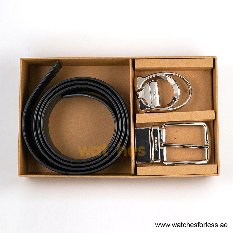 Coach Men’s Reversible Leather Belt with Buckle Gift Set CH-10005