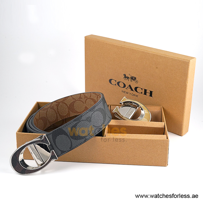 Coach Men’s Reversible Leather Belt with Buckle Gift Set CH-10008 - Image 2