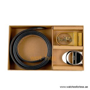 Coach Men’s Reversible Leather Belt with Buckle Gift Set CH-10010