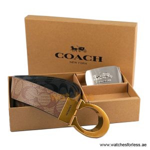 Alternative view of Coach Men’s Reversible Leather Belt with Buckle Gift Set CH-10013