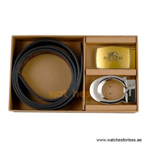 Coach Men’s Reversible Leather Belt with Buckle Gift Set CH-10020