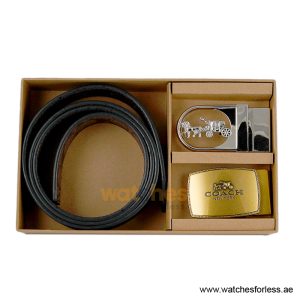 Coach Men’s Reversible Leather Belt with Buckle Gift Set CH-10038