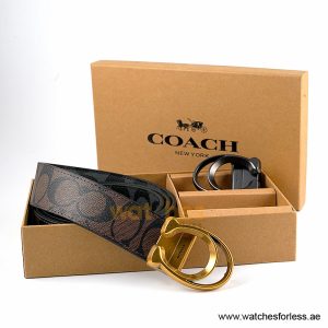 Alternative view of Coach Men’s Reversible Leather Belt with Buckle Gift Set CH-10040
