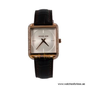 Michael Kors Women’s Quartz Brown Leather Strap White Dial 32mm Watch MK2610/2 (Shelf Leftover)