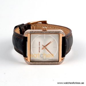 Michael Kors Women’s Quartz Brown Leather Strap White Dial 32mm Watch MK2610/2 (Shelf Leftover) - Image 3