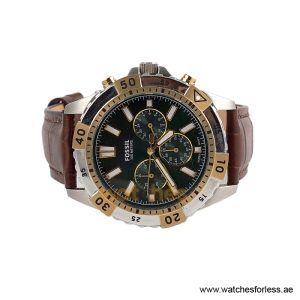 Fossil Men’s Chronograph Quartz Brown Leather Strap Green Dial 44mm Watch FS5622/2 (Shelf Leftover) - Image 3