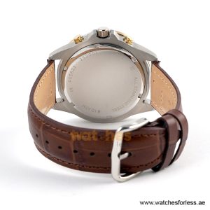 Fossil Men’s Chronograph Quartz Brown Leather Strap Green Dial 44mm Watch FS5622/2 (Shelf Leftover) - Image 4