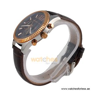 Alternative view of Michael Kors Men’s Quartz Brown Leather Strap Blue Dial 45mm Watch MK8412/1 (Shelf Leftover)