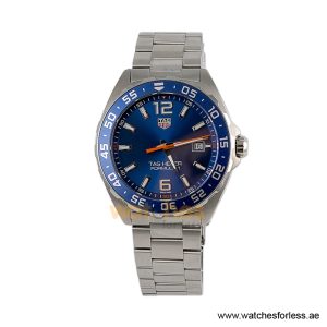 Tag Heuer Formula 1 Men’s Quartz Swiss Made Silver Stainless Steel Blue Dial 43mm Watch WAZ1010.BA0842 (Shelf Leftover)