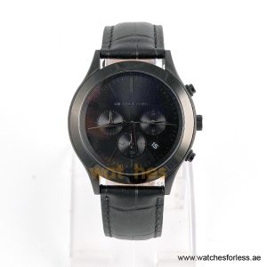 Michael Kors Men’s Quartz Black Leather Strap Black Dial 44mm Watch MK8919/1 (Shelf Leftover)
