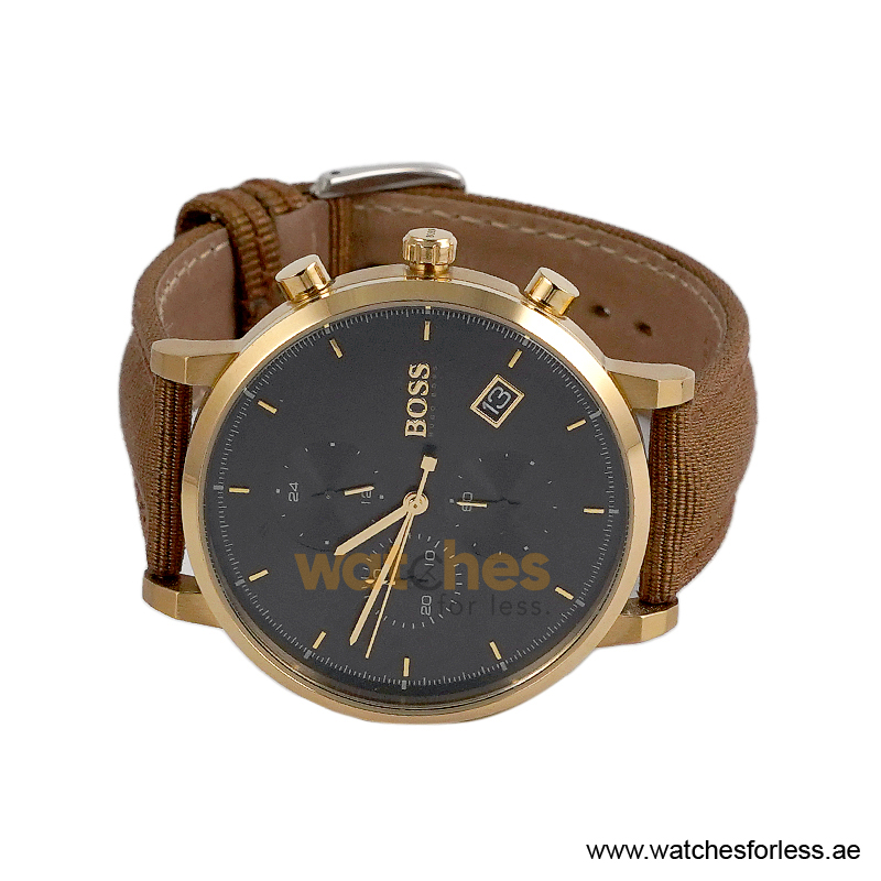 Hugo Boss Men’s Quartz Brown Nylon Black Dial 43mm Watch 1513781 (Shelf Leftover) - Image 3