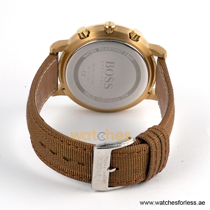 Hugo Boss Men’s Quartz Brown Nylon Black Dial 43mm Watch 1513781 (Shelf Leftover) - Image 4