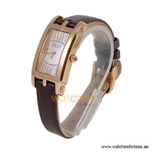 Alternative view of Elle Women’s Quartz Dark Brown Leather Strap Pink Mother Of Pearl Dial 23mm Watch EL20051S03N/1 (Shelf Leftover)