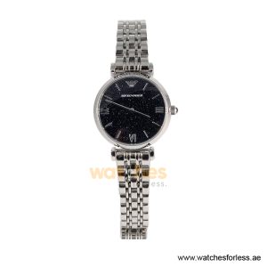 Emporio Armani Women’s Quartz Stainless Steel Dark Blue Dial 32mm Watch AR11091 (Shelf Leftover)