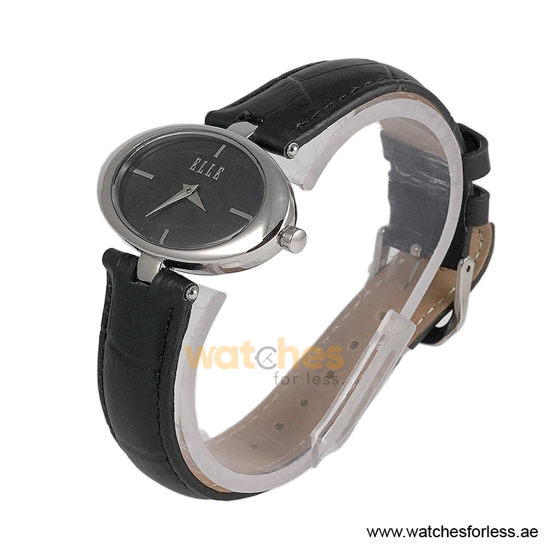 Elle Women’s Quartz Black Leather Strap Black Dial 40mm Watch EL20024S04C/2 (Shelf Leftover) - Image 2