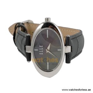 Elle Women’s Quartz Black Leather Strap Black Dial 40mm Watch EL20024S04C/2 (Shelf Leftover) - Image 3
