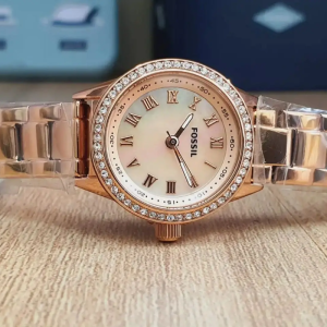 Alternative view of Fossil Women’s Quartz Rose Gold Stainless Steel Mother of Pearl Dial 25mm Watch BQ1100