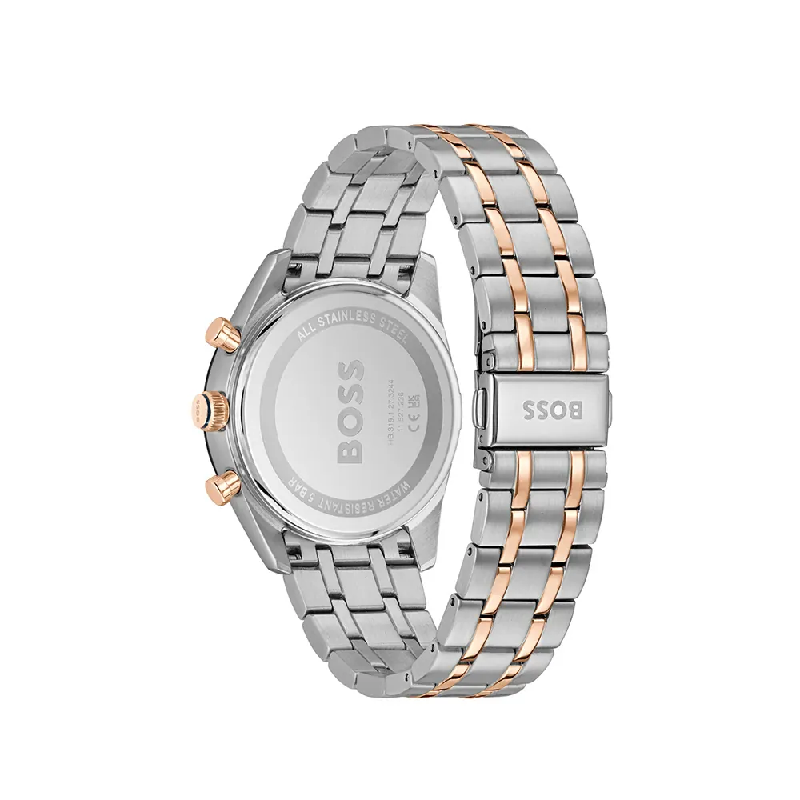 Hugo Boss Men’s Tourmaster Quartz Blue Dial Two-Tone Stainless Steel 41mm Watch 1514288 - Image 2