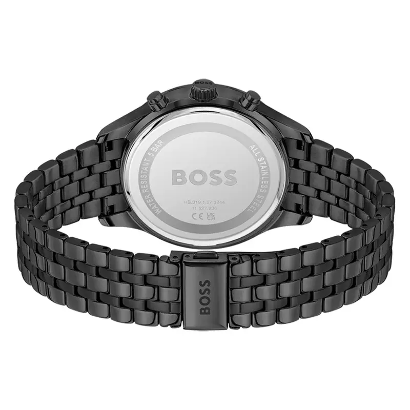 BOSS Men’s Avery Quartz Chronograph Black Dial Black Stainless Steel 42mm Watch 1514256 - Image 2