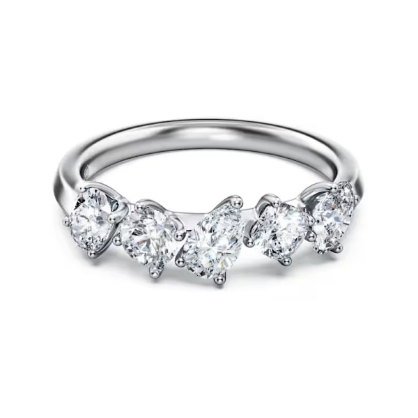 Swarovski Galaxy Ring Lab-Grown Diamonds Mixed Shapes White Gold 5688846