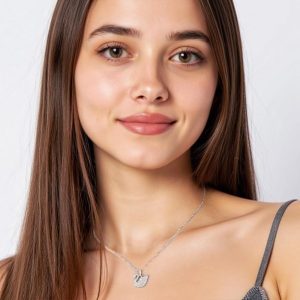 Alternative view of Swarovski Swan Pendant Necklace Silver Cubic Zirconia White Gold Plated 5123456