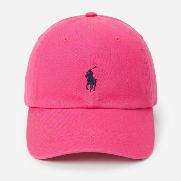 Ralph Lauren Polo Classic Women’s Hot Pink Baseball Cap with Navy Blue Embroidered Logo 98203/6