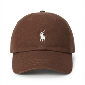 Ralph Lauren Polo Classic Men’s Brown Baseball Cap with White Embroidered Logo 98203/8