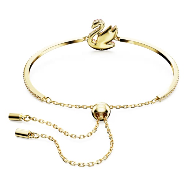 Swarovski Swan Bangle with Red Crystals Gold-Tone Plated 5649774 - Image 3