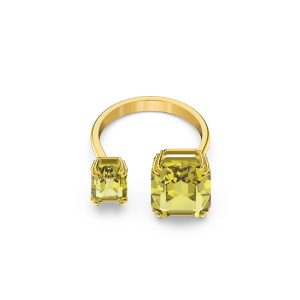 Swarovski Millenia Open Ring Square Cut Crystals Yellow Gold-Tone Plated 5600916
