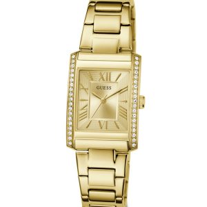 Alternative view of GUESS Women’s Bonnie Quartz Champagne Dial Gold-Tone Stainless Steel Crystal-Bezel 27mm Watch GW0874L4